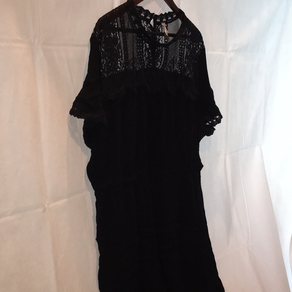 American Rag Black Lace Overlay Dress 3X